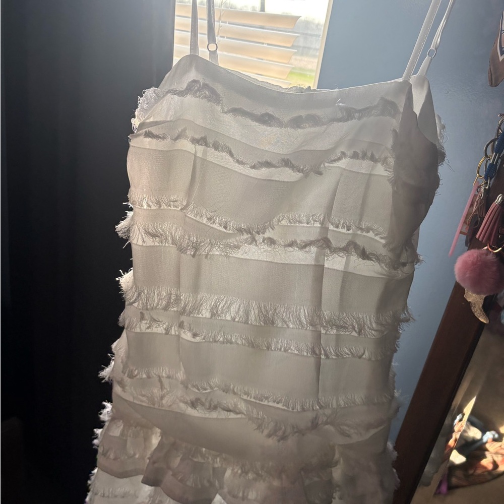 Princess Polly White Ruffle Mini Dress - Picture 2 of 4